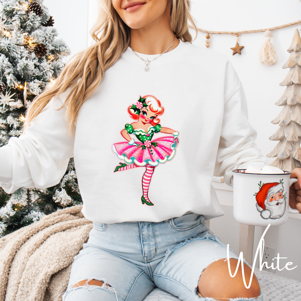 🎀 “Candy Cane Cutie Christmas Sweatshirt” – Gildan 18000 🎀