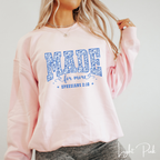 ✨ Gildan 18000 “MADE” Floral Varsity Sweatshirt | Made for More | Ephesians 2:10 | Cozy Christian Crew ✨