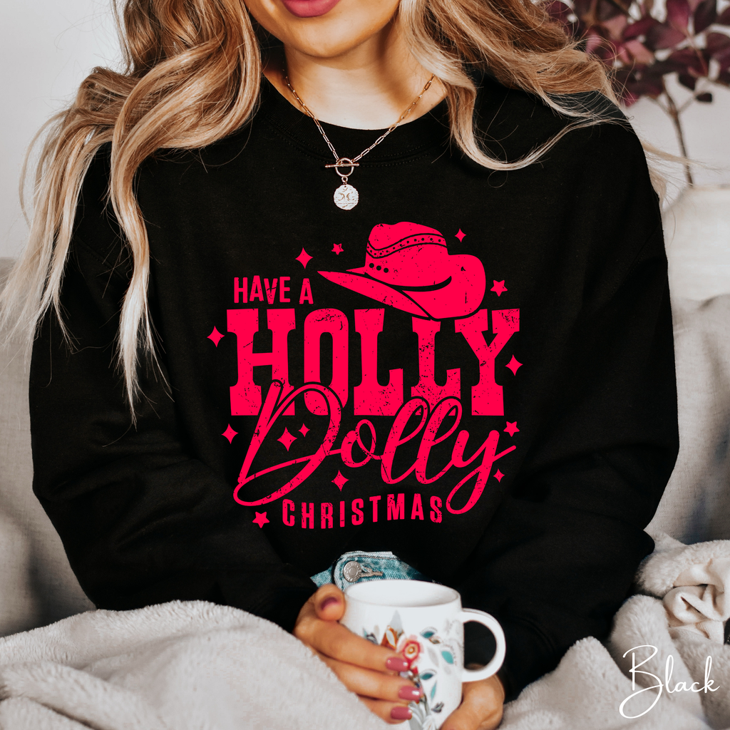 Holly Dolly Christmas Gildan 18000 Sweatshirt