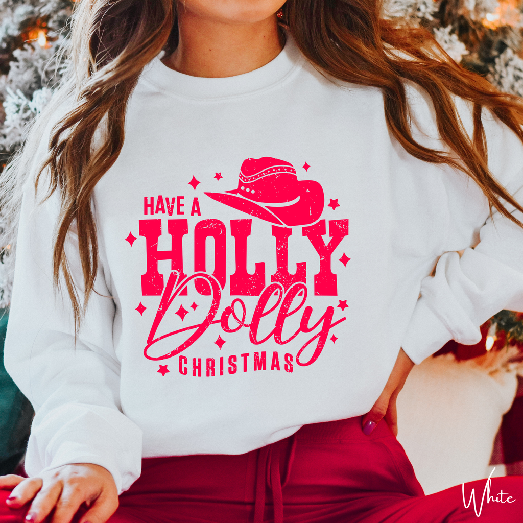 Holly Dolly Christmas Gildan 18000 Sweatshirt