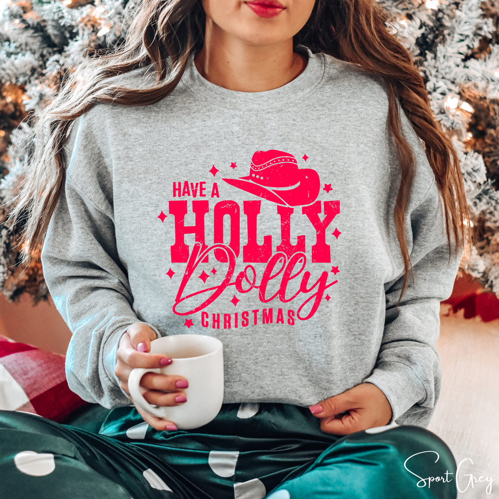 Holly Dolly Christmas Gildan 18000 Sweatshirt
