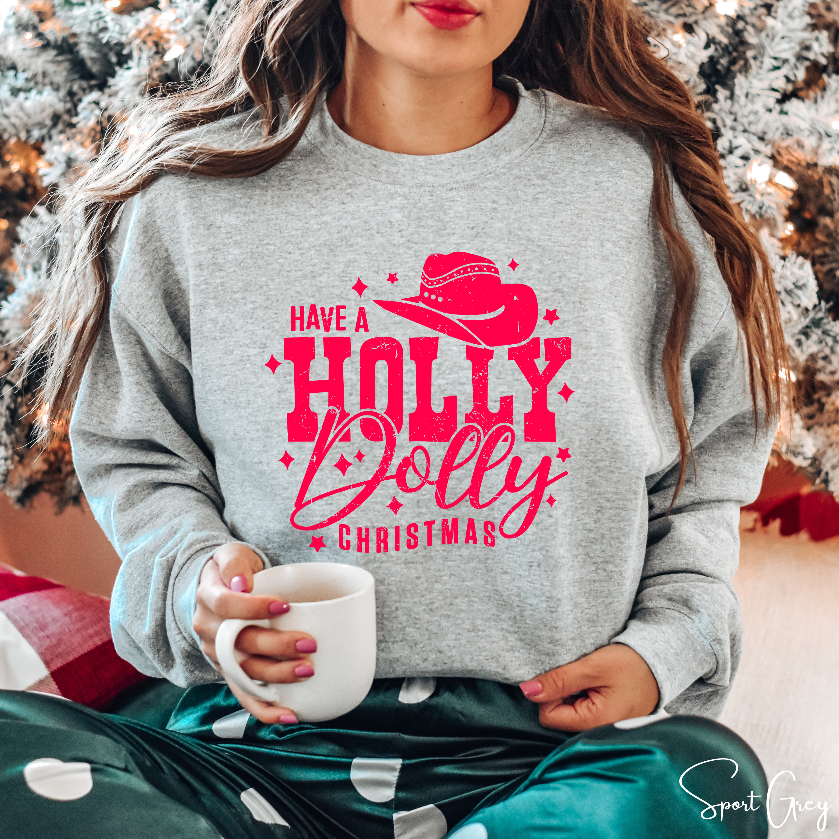 Holly Dolly Christmas Gildan 18000 Sweatshirt