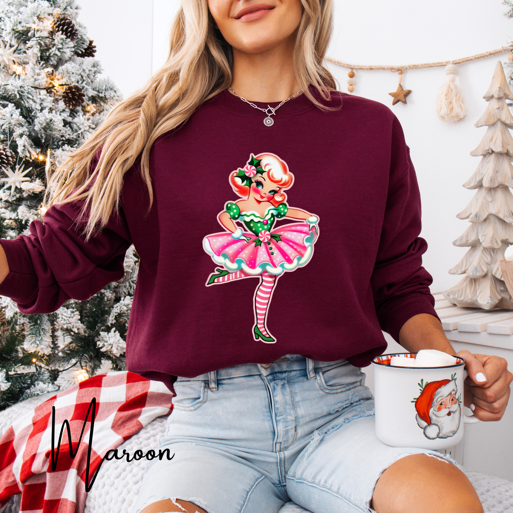🎀 “Candy Cane Cutie Christmas Sweatshirt” – Gildan 18000 🎀