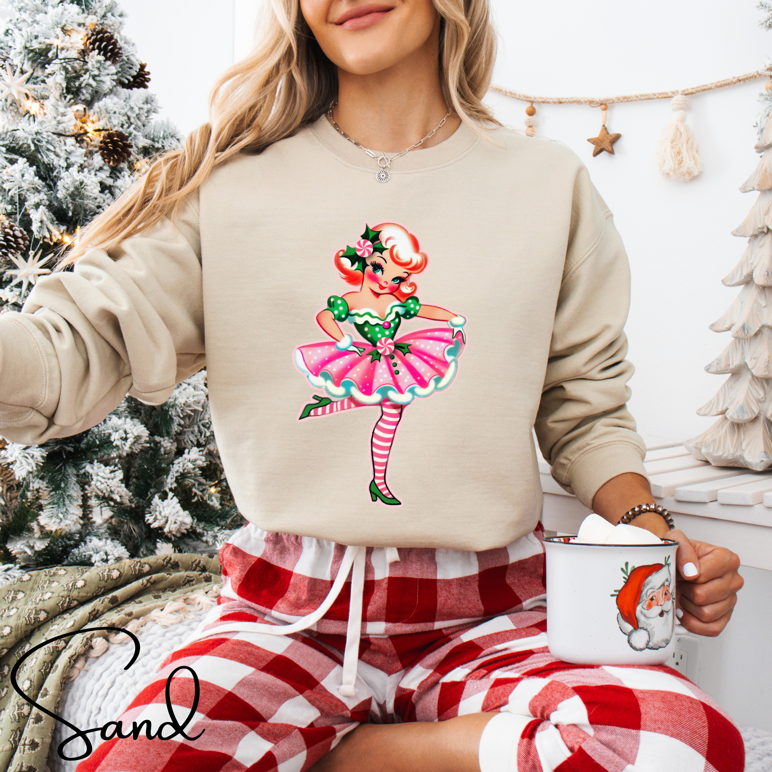 🎀 “Candy Cane Cutie Christmas Sweatshirt” – Gildan 18000 🎀