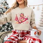 🌟 “Cosmic Christmas Cutie Rocket Sweatshirt” – Gildan 18000 🌟