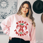 Sweet But Twisted Candy Cane Christmas Gildan 18000 Sweatshirt