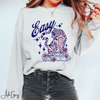 “Easy” Tiger Graphic Sweatshirt 🐅 | Cozy Gildan 18000 Easy Tiger Graphic Crewneck