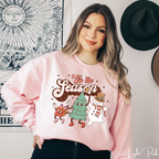 Tis the Season Retro Christmas Cartoon Gildan 18000 Sweatshirt