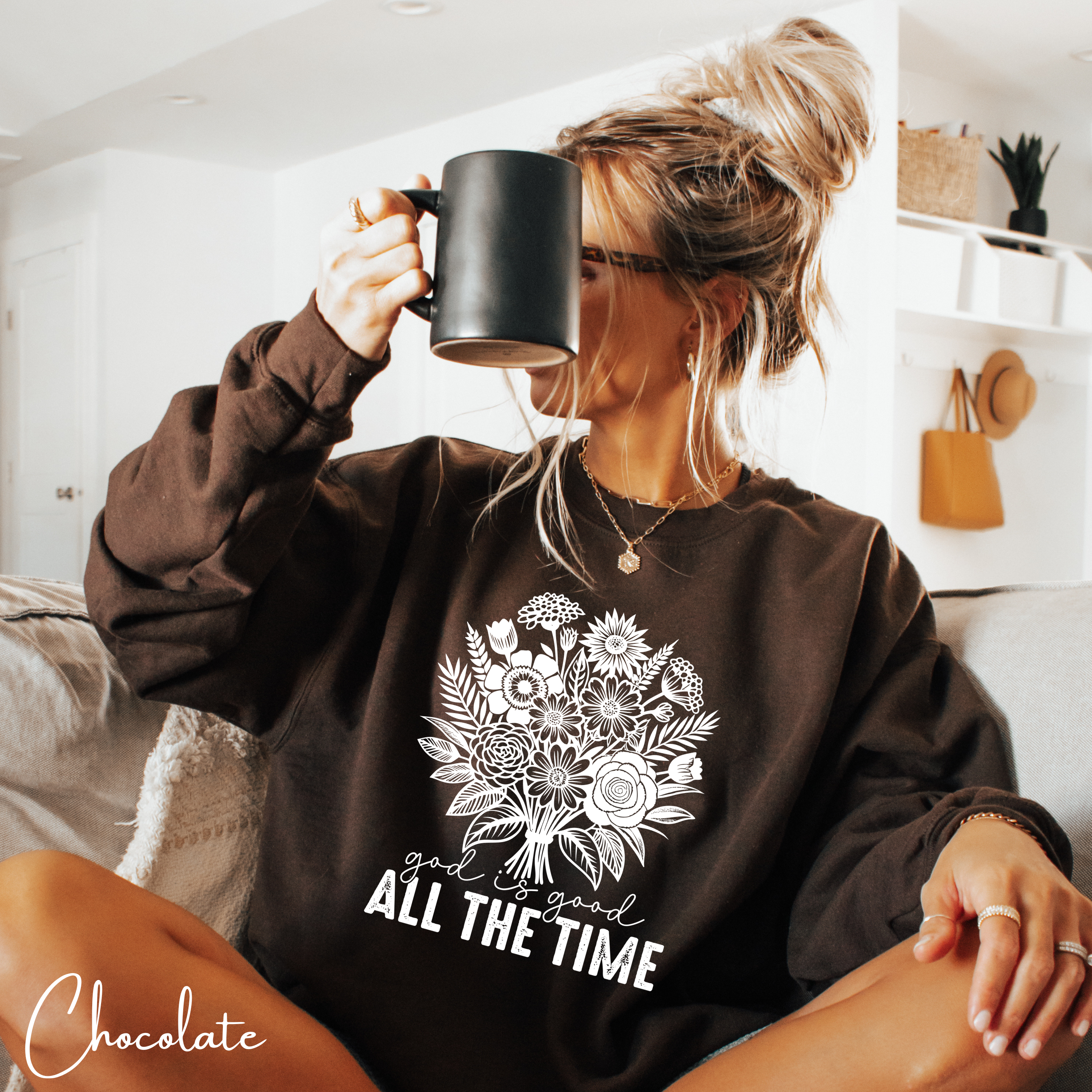 ✨ God Is Good All the Time Sweatshirt – Gildan 18000 | Christian Faith Crewneck 🌸🙏