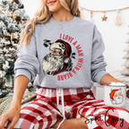 I Love a Man With a Beard Vintage Santa Christmas Gildan 18000 Sweatshirt