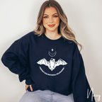 Protect Our Nocturnal Pollinators Sweatshirt 🌙🦇 | Bat &amp; Moon Eco Design | Nature Lover Gildan 18000 Sweatshirt