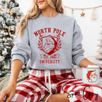 North Pole University Vintage Santa Christmas Sweatshirt Gildan 18000