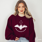 Protect Our Nocturnal Pollinators Sweatshirt 🌙🦇 | Bat &amp; Moon Eco Design | Nature Lover Gildan 18000 Sweatshirt