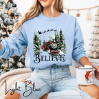 🎄✨ Believe Christmas Train Sweatshirt – Cozy Winter Holiday Crewneck Inspired by Classic Christmas Train Magic 🚂❄️