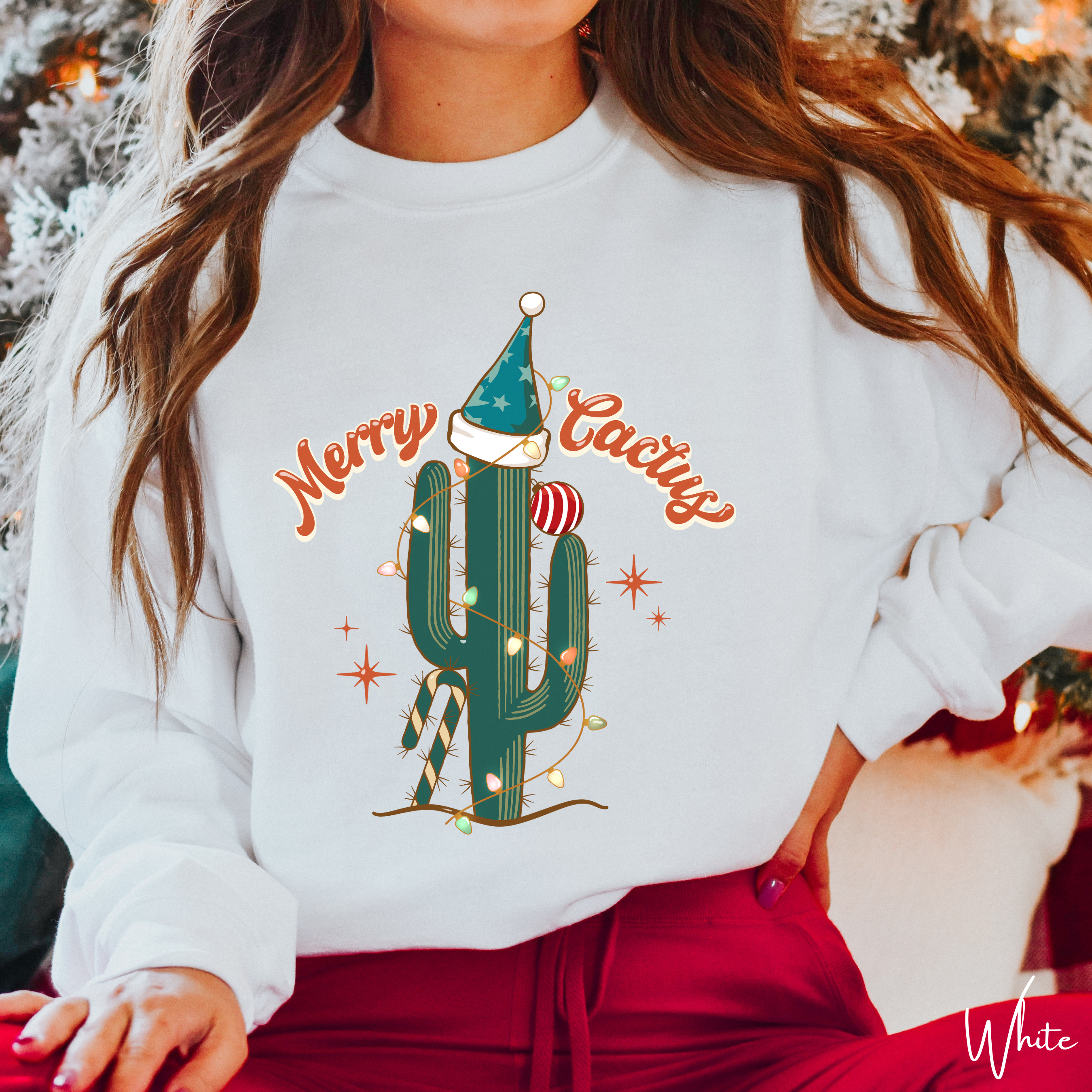 🌵🎄 Merry Cactus Western Christmas Sweatshirt – Southwestern Holiday Crewneck • Festive Cowboy Christmas Vibes