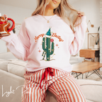 🌵🎄 Merry Cactus Western Christmas Sweatshirt – Southwestern Holiday Crewneck • Festive Cowboy Christmas Vibes
