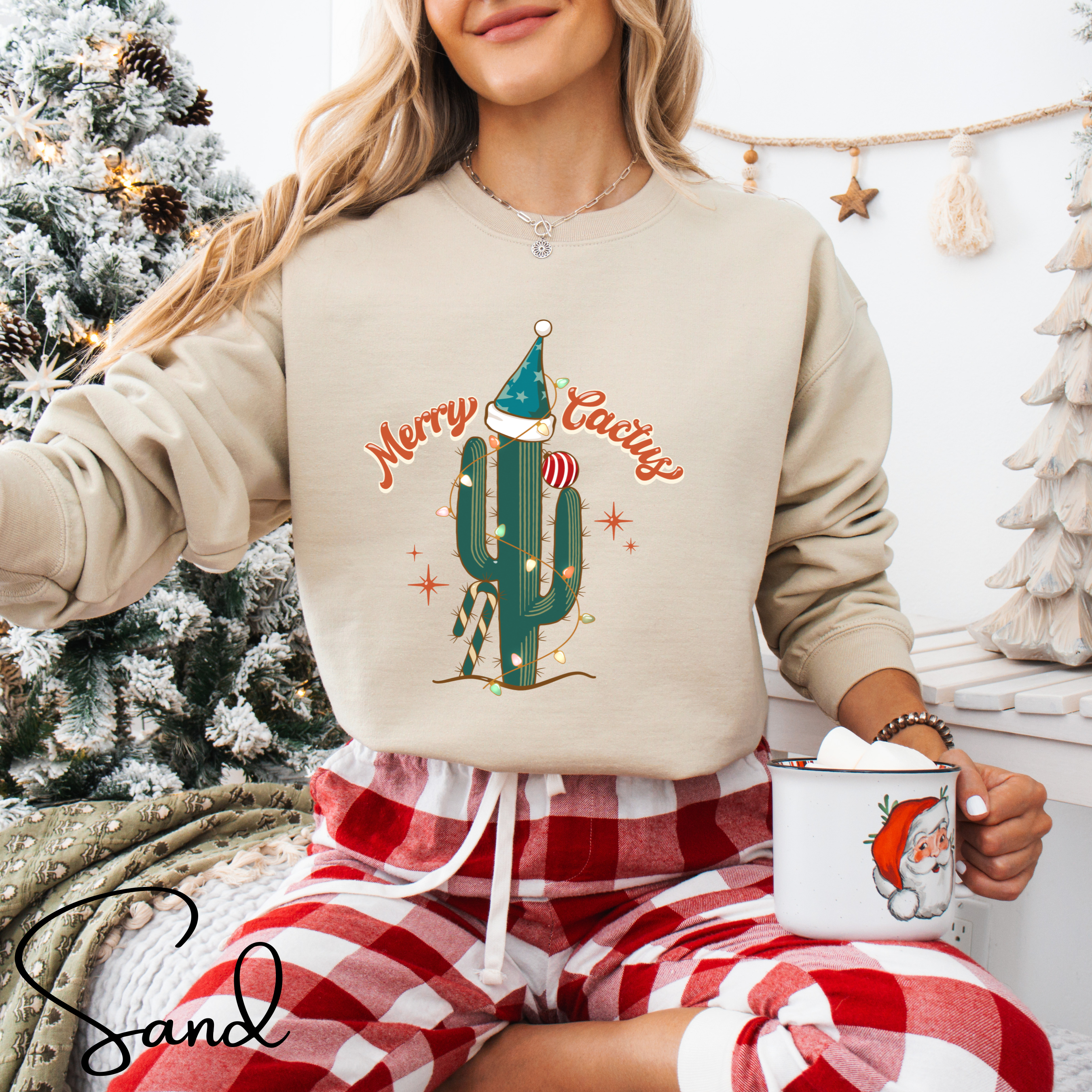 🌵🎄 Merry Cactus Western Christmas Sweatshirt – Southwestern Holiday Crewneck • Festive Cowboy Christmas Vibes