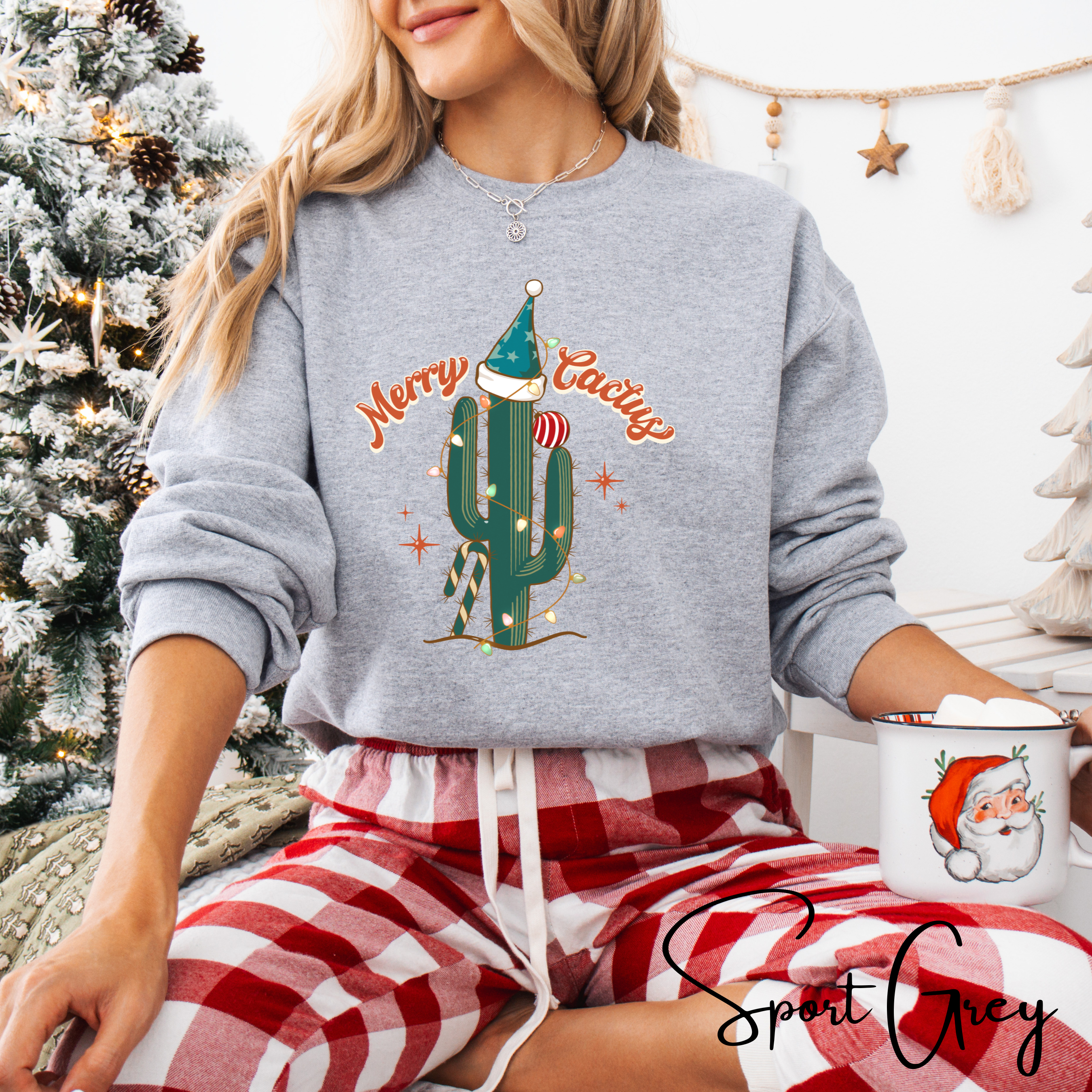 🌵🎄 Merry Cactus Western Christmas Sweatshirt – Southwestern Holiday Crewneck • Festive Cowboy Christmas Vibes