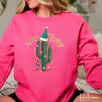 🌵🎄 Merry Cactus Western Christmas Sweatshirt – Southwestern Holiday Crewneck • Festive Cowboy Christmas Vibes