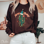 🌵🎄 Merry Cactus Western Christmas Sweatshirt – Southwestern Holiday Crewneck • Festive Cowboy Christmas Vibes
