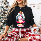 🎄💋 Christmas Tree Cutie Gildan 18000 Sweatshirt – Retro Pinup Holiday Crewneck • 50s Vintage Christmas Aesthetic