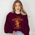 🤠🍪 Howdy Christmas Gingerbread Cowboy Sweatshirt – Western Holiday Crewneck • Cute Cowgirl Christmas Aestheti