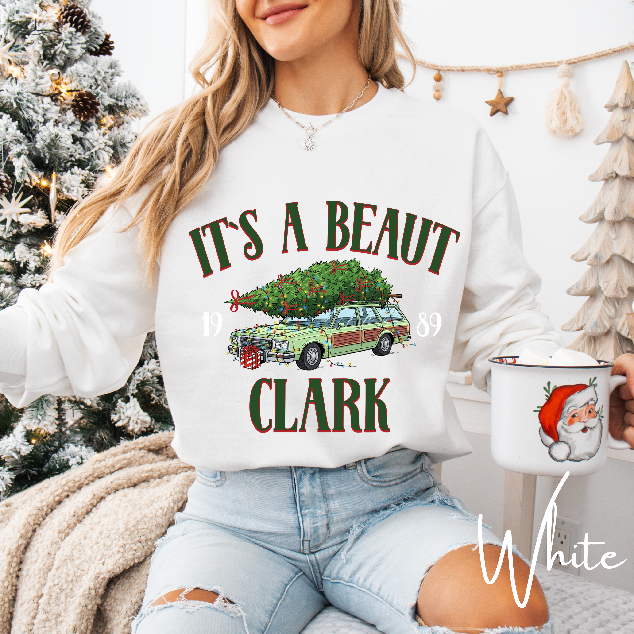 It’s a Beaut, Clark Sweatshirt – Griswold Family Vacation Station Wagon Christmas Gildan 18000 Sweatshirt