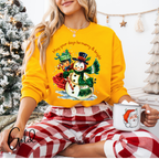 May Your Days Be Merry and Bright Sweatshirt | Vintage Snowman Christmas Gildan 18000 Sweatshirt