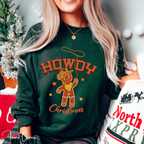🤠🍪 Howdy Christmas Gingerbread Cowboy Sweatshirt – Western Holiday Crewneck • Cute Cowgirl Christmas Aestheti