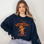 🤠🍪 Howdy Christmas Gingerbread Cowboy Sweatshirt – Western Holiday Crewneck • Cute Cowgirl Christmas Aestheti