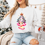 🎄💋 Christmas Tree Cutie Gildan 18000 Sweatshirt – Retro Pinup Holiday Crewneck • 50s Vintage Christmas Aesthetic