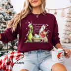 ✨“Maybe Christmas Means a Little Bit More” Sweatshirt – Gildan 18000 | Grinch, Santa & Nativity Holiday Crewneck 🎄💚✨