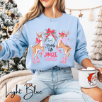 🎄🤠 Giddy Up Jingle Horse | Reindeer Disco Ball Christmas Gildan 18000 Sweatshirt