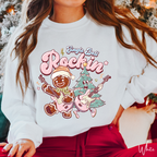 Jingle Bell Rockin Retro Christmas Gildan 18000 Sweatshirt