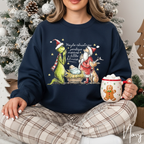 ✨“Maybe Christmas Means a Little Bit More” Sweatshirt – Gildan 18000 | Grinch, Santa & Nativity Holiday Crewneck 🎄💚✨