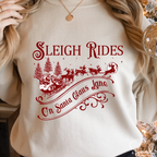 Sleigh Rides on Santa Claus Lane Christmas Gildan 18000 Sweatshirt