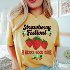 Strawberry Festival T-Shirt | A Berry Good Time Graphic Comfort Colors 1717 Tee