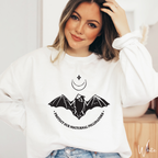Protect Our Nocturnal Pollinators Sweatshirt 🌙🦇 | Bat &amp; Moon Eco Design | Nature Lover Gildan 18000 Sweatshirt
